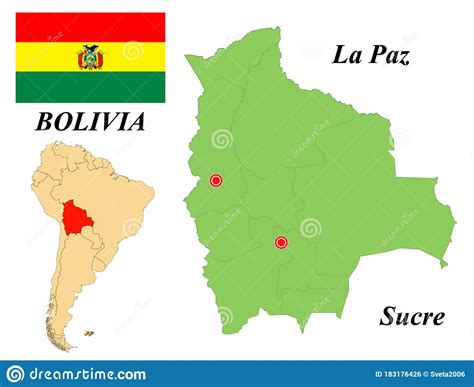 Bolivia Capital Map