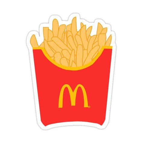 "McDonald's French Fries" Sticker by nouhy2008 | Mcdonalds fries ...