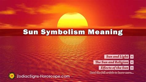 Sun Symbolism Meaning, Its Religion, and the Effects of the Sun ...