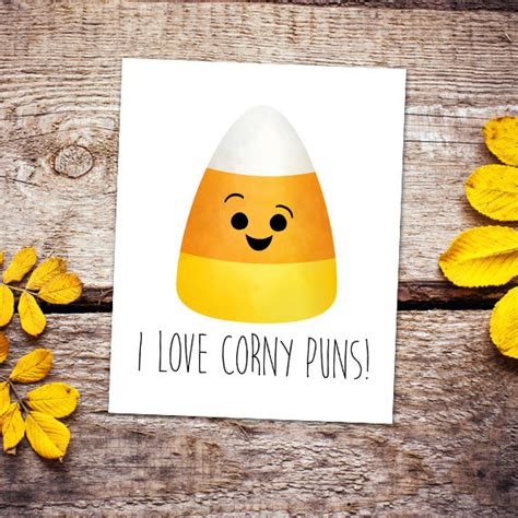 I Love Corny Puns Digital 8x10 Printable Poster by ALittleLeafy | Corny ...