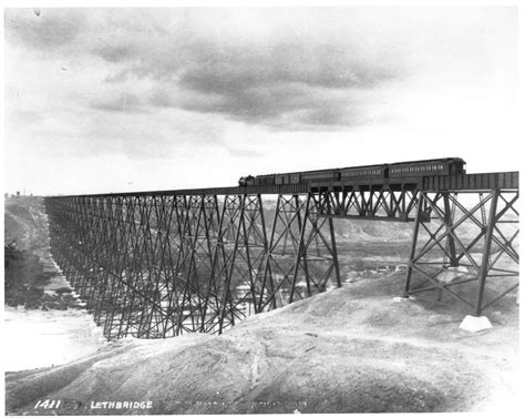 The High Level Bridge (Lethbridge Viaduct) southeast of Calgary ...