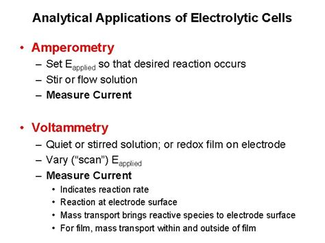 Introduction to Electroanalytical Chemistry Potentiometry Voltammetry Amperometry Biosensors