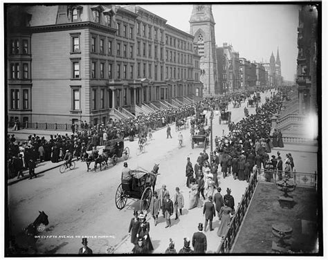 Easter Sunday; Fifth Avenue at 47th Street - 1900 | Gilded age, New york travel, Vintage holiday