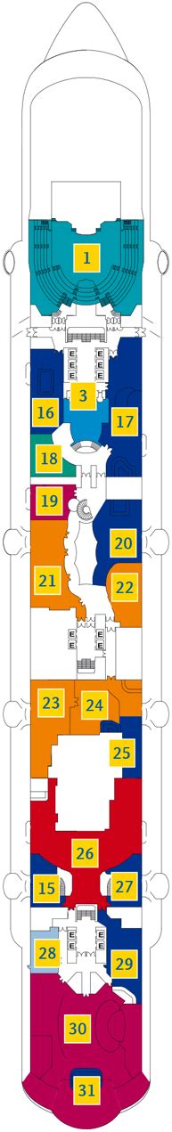 Costa Diadema Deck plan & cabin plan