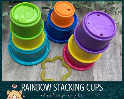 Rainbow Stacking Cups Enrichment Toy Rabbit Bunny Guinea - Etsy