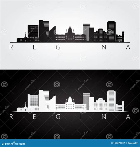 Regina Skyline Horizontal Banner. Cartoon Vector | CartoonDealer.com ...