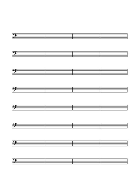 Bass Clef - Blank Sheet Music | PDF