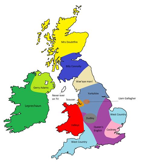 English Accents and Dialects Around The World - Vivid Maps