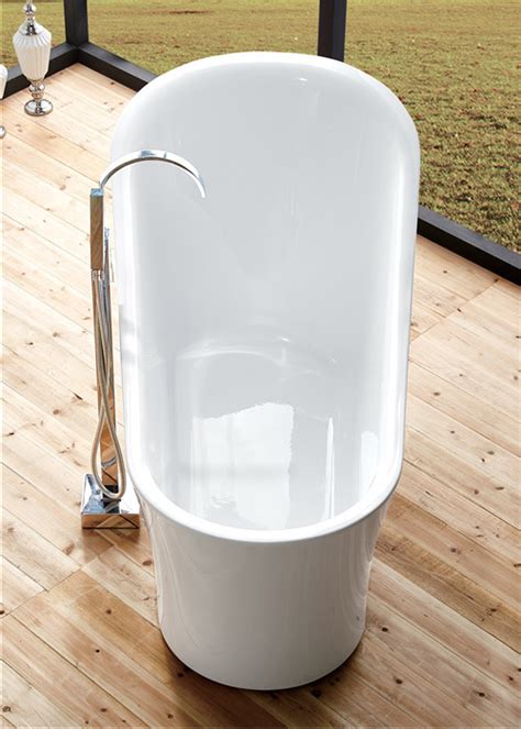 1 Person Elegant Acrylic Free Standing Bathtub Oval Soaking Tub Multiple Colors