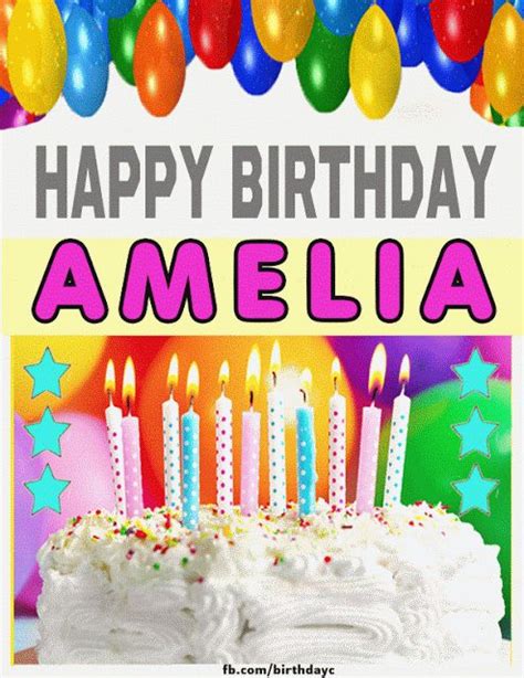 Happy Birthday Amelia images gif - Happy Birthday Greeting Cards | Happy birthday fun, Happy ...