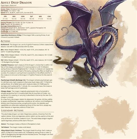 Adult deep (purple) dragon for 5E : r/dndnext