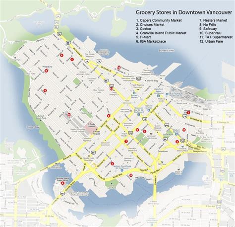 Map store vancouver - Map of store vancouver (British Columbia - Canada)