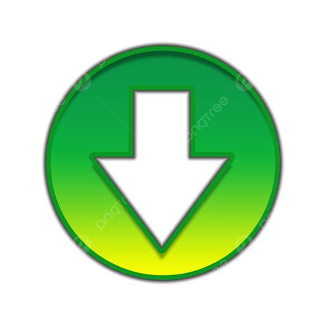 Direction Arrow Clipart Transparent Background, Green Round Transparent Down Direction Arrow ...