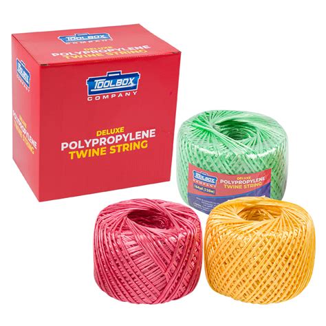 Wholesale Twine Rope- 492ft/164yd- 3 Assortments RED/YELLOW/GREEN