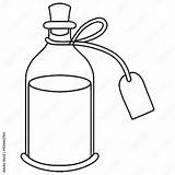 Coloring Book Vector drawing Of potion In Vintage bottle Love  sketch template