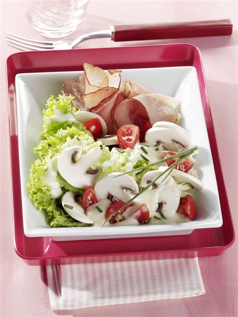 Mushroom Salad with Black Forest Ham recipe | Eat Smarter USA