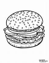 Burger Coloring Pages Free Printable PDFs  Invite Creativity sketch template