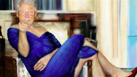 Bill Clinton wearing a blue dress and red heels: An Australian artist’s contribution to Jeffrey ...