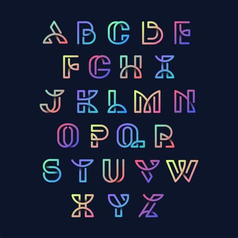 Free Vector | Colorful retro alphabets vector set | Tipos de letras abecedario, Estilos de ...