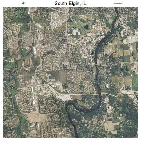 Aerial Photography Map of South Elgin, IL Illinois