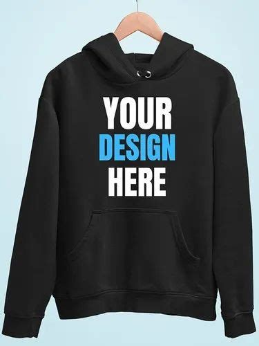 Full Sleeves Plain Custom Hoodie with Logo Printing Fashion at Rs 480/piece in New Delhi