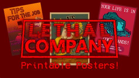 Lethal Company Printable Posters