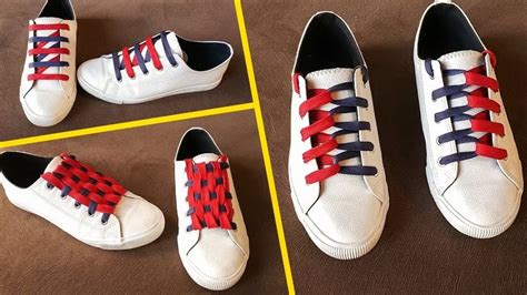 3 Creative Shoe Lacing | Dual Color Style | Ways to lace shoes, Colorful shoes laces, Shoe laces