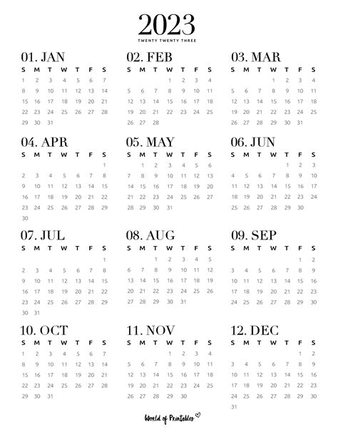 Year Calendar For 2023 - Get Calendar 2023 Update