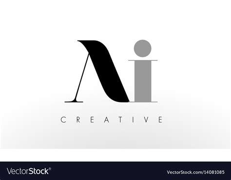 A i letter logo design creative ai letters icon Vector Image