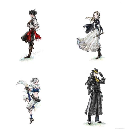 Bravely Default Characters Design