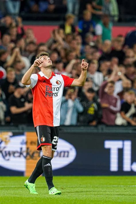 Mexican Player of Feyenoord Player Santiago Gimenez Celebrates His Goal ...