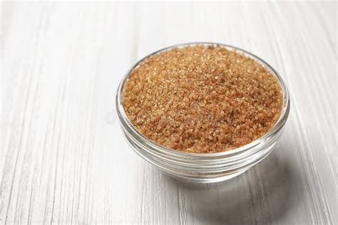 Brown Sugar in Bowl on Table Stock Photo - Image of calorie, closeup ...