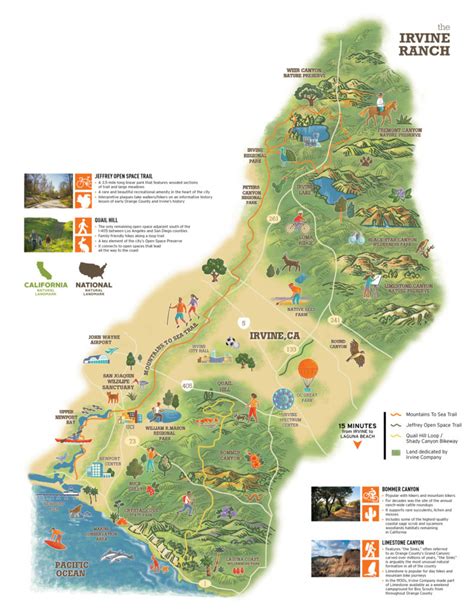 Map of Irvine's Open Spaces