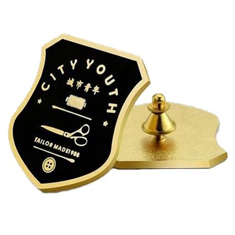 Custom gold metal badge with military cap - Gowin Gifts Co.,Ltd.