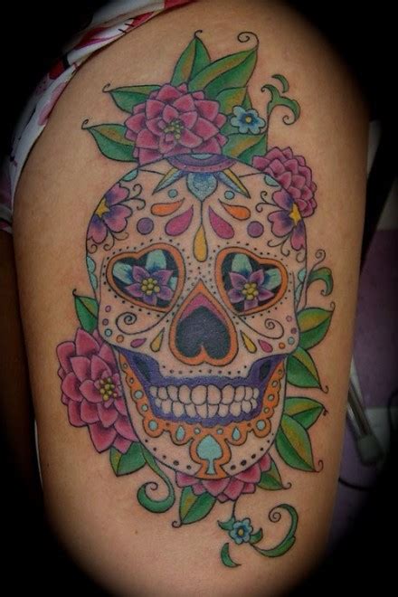 Candy Skull Tattoos Designs, Ideas and Meaning | Tattoos For You