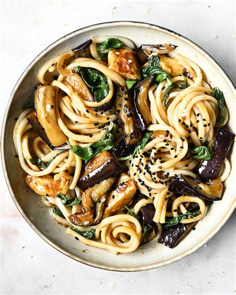 Eggplant and Halloumi Stir-Fry - Serving Dumplings