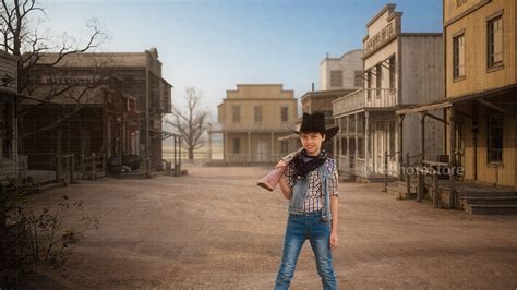 Wild West Town Digital Backdrop Old Western Street Cowboy - Etsy