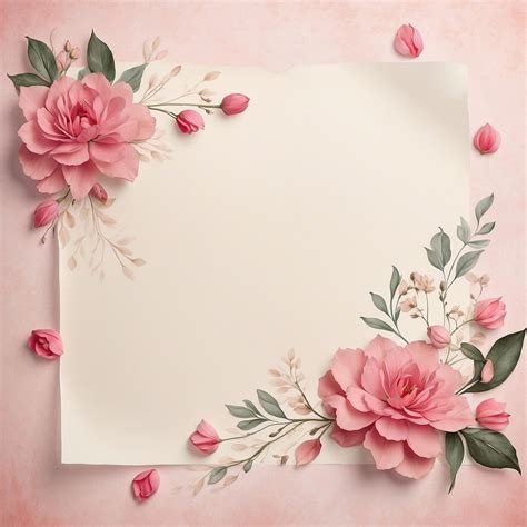 Vintage Floral Notepaper Template Free Stock Photo - Public Domain Pictures