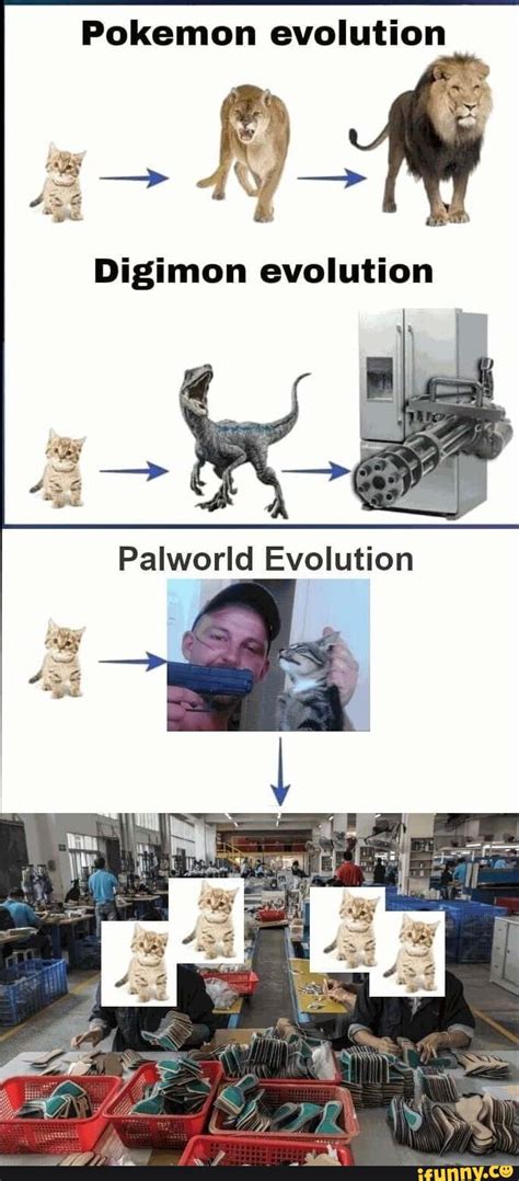 Pokemon evolution Digimon evolution Palworld Evolution - iFunny Brazil