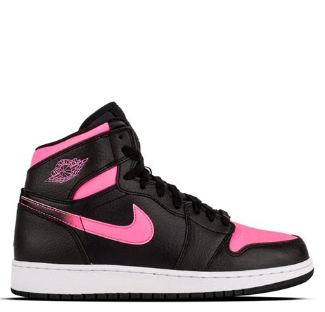 Nike Girls' Grade School Air Jordan Retro 1 High (3.5y-9.5y) Basketball Shoes, Girl's, Black ...