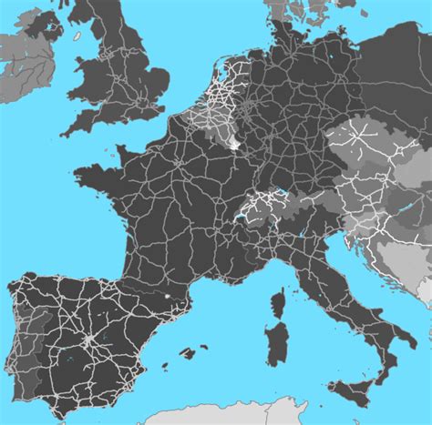 Motorways in European Countries - SmartCarto.com