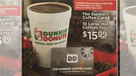 Dunkin Donuts Holiday Coffee Card: $15.99 for 10 Large Coffees! {11/20 ...