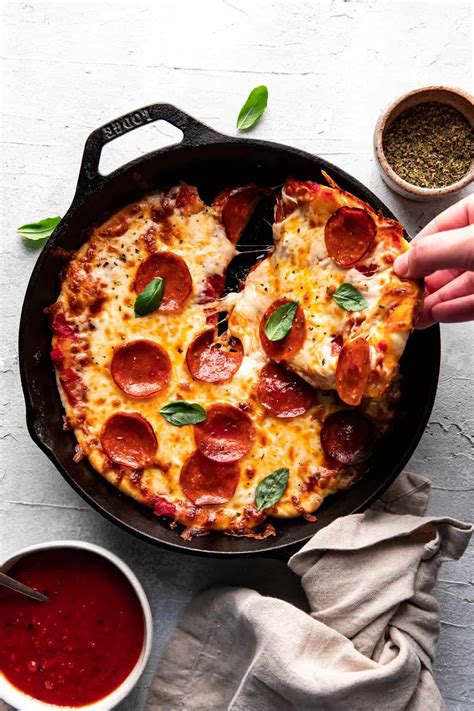 The Best Cast Iron Skillet Pizza (30 Minute) - Modern Crumb