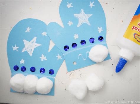 Mitten Template and Easy Mitten Craft Idea - Messy Little Monster