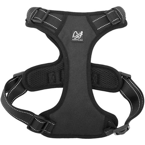 Happilax Adjustable Reflective And Soft Padded Dog Harness, Large, Black : Target