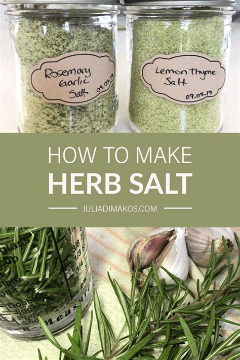 How to Make Herb Salt + Recipe Downloads | Herb salt recipe, Spice blends recipes, Flavored ...