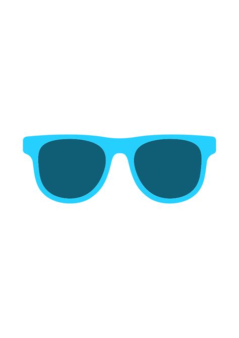 Blue Sunglasses Clipart Free SVG File - SVG Heart