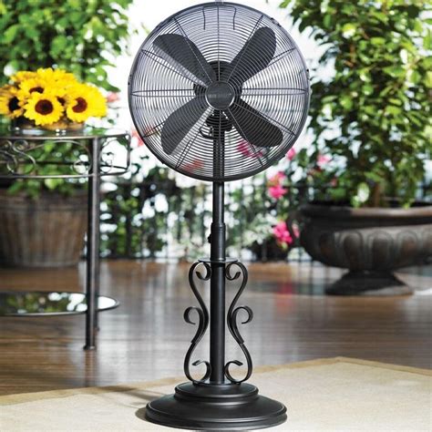 Deco Breeze Ebony 18-Inch Adjustable Outdoor Pedestal Fan - DBF0624 ...