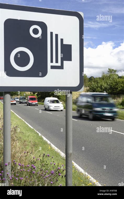 Speed camera sign Stock Photo - Alamy