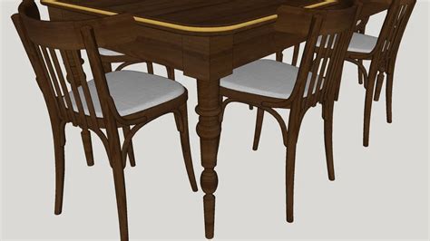 antique dinner table | 3D Warehouse